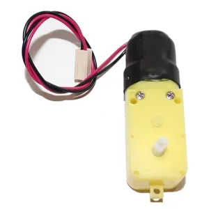 موتور گیر بکس زرد سرعتی تک شفت 270 دور کانکتور دار