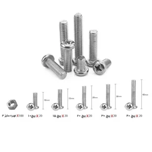 پیچ و مهره سایز 3 (بسته 100 عددی)