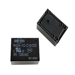 رله 9 ولت 5 پایه برند SONG CHUAN مینیاتوری بوبین کنار تایوانی کد 842A-1C-C