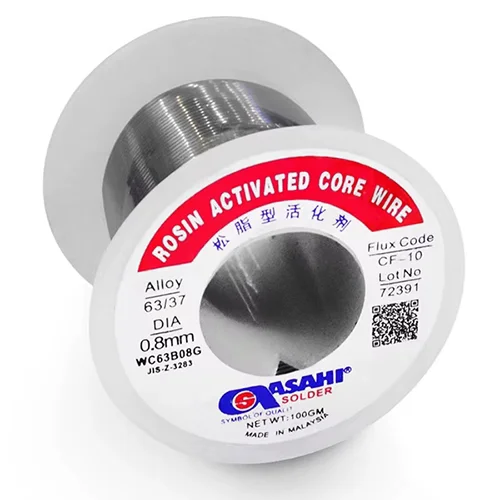 سیم لحیم ASAHI با قطر 0.8mm وزن 100 گرم