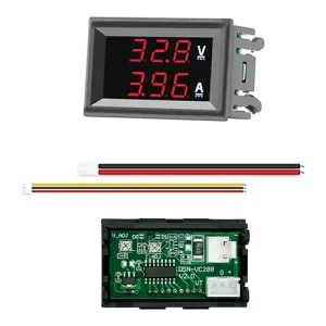 ولتمتر و آمپرمتر DC پنلی 10 آمپر 0 تا 100 ولت 10A/100V