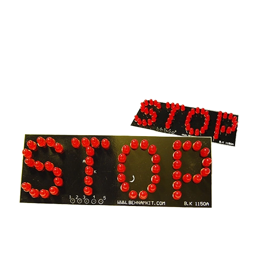 کیت پیامهای نورانی استاپ STOP با 50 دیود نورانی