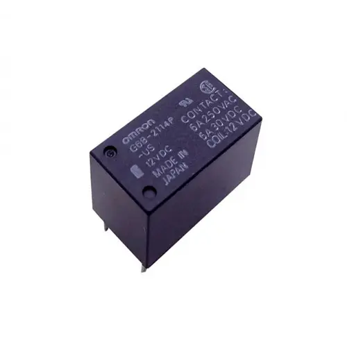 رله 12V مینیاتوری 6 پایه ژاپنی مارک OMRON کد G6B-2114P