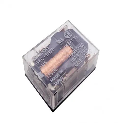 رله 12V شیشه ای 4 پایه ژاپنی مارک OMRON کد G6C-1117P