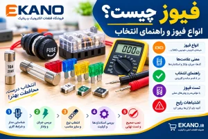 فیوز چیست؟ انواع فیوز (شیشه‌ای، گچی، ترموفیوز و SMD) و راهنمای انتخاب و خرید